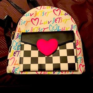 Betsey Johnson backpack purse